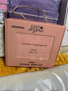 Tree Organic Queen Sheet Set — beige